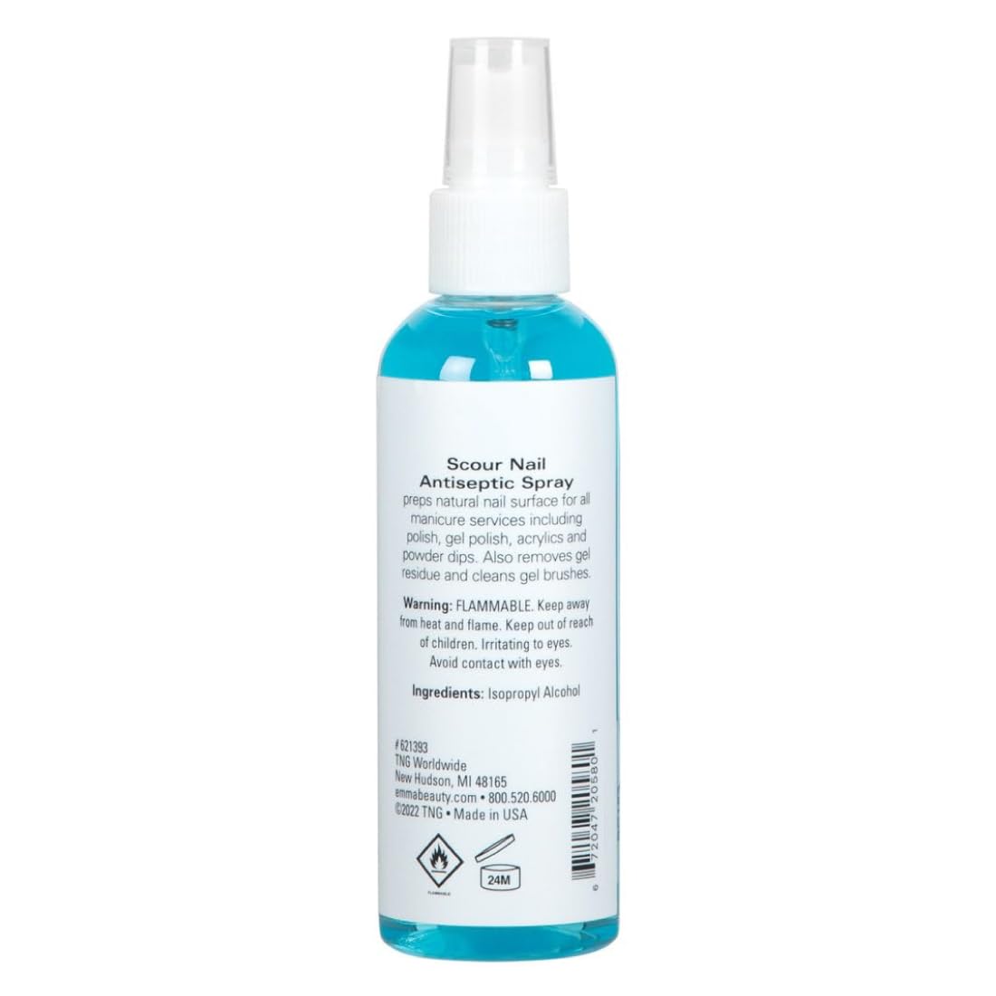 EMMA Beauty Scour Nail Antiseptic Spray, Nail Surface Cleanser and Cleaning Solution, 12+ Free Formula, 100% Vegan & Cruelty-Free, 3.3 oz. Beauty & Personal Care EMMA Beauty