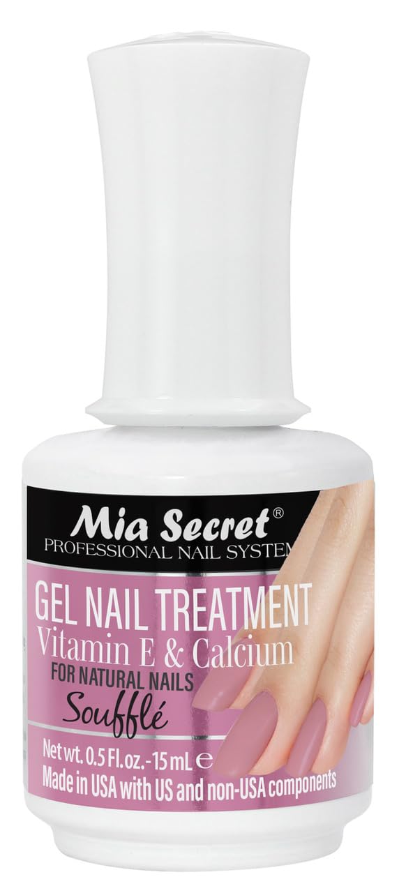 Mia Secret Gel Nail Treatment with Vitamin E and Calcium, 15ml - Nail Polish with Vitamin E and Calcium - Nail Repair and Strengthening Gel for Nails Beauty & Personal Care Mia Secret