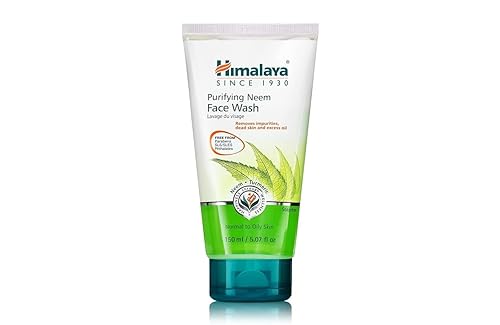 Himalaya Purifying Neem Face Wash, Normal to Oily Skin, Turmeric, Vegan, Cruelty Free, Soap and Paraben Free, Dermatologically Tested, SLS/SLES Free
