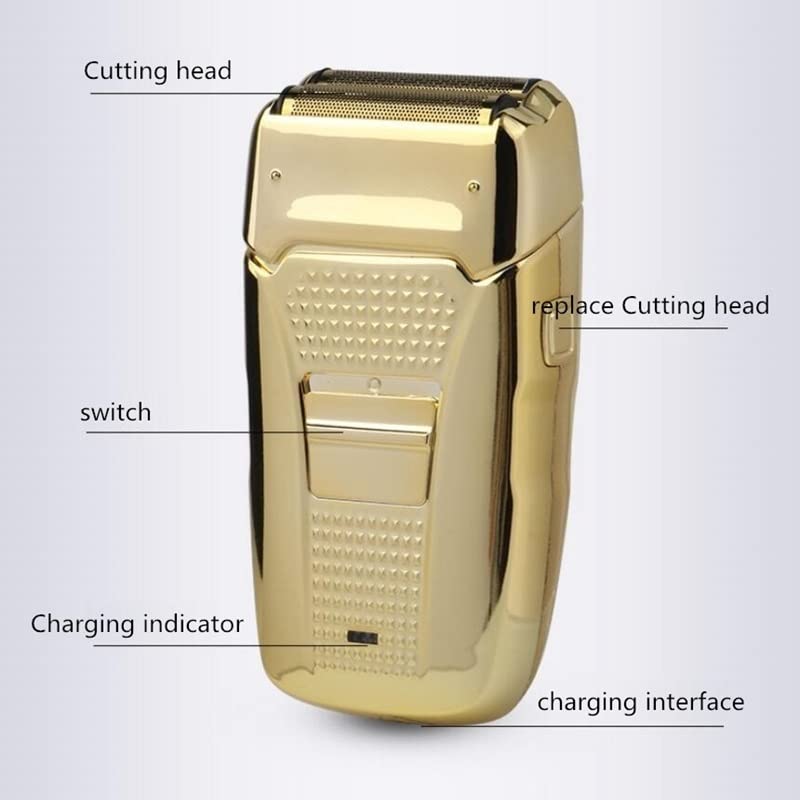 Electric Shaver Hair Cleaning Razor Beard Foil Shaving Machine Finishing Tool for Men(Gold) Beauty and Personal Care RASRGTRQ