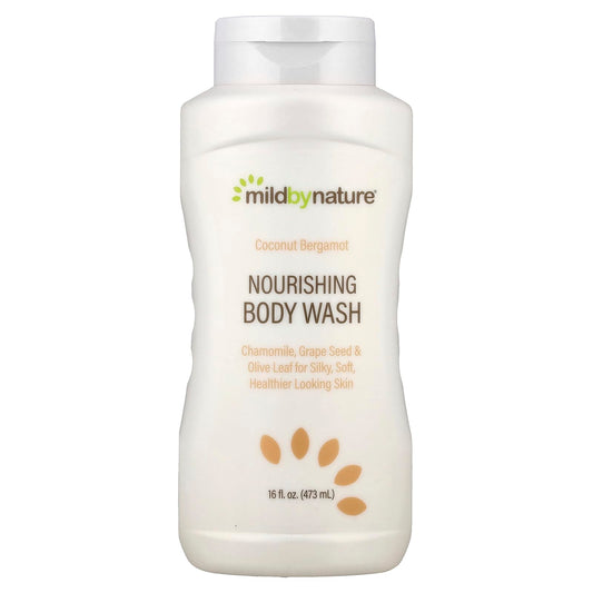 MILD BY NATURE Nourishing Body Wash Gentle Cleanser with Shea Butter, Coconut Oil, & Chamomile - Cruelty Free - No Sulfates, Parabens, or Phthalates