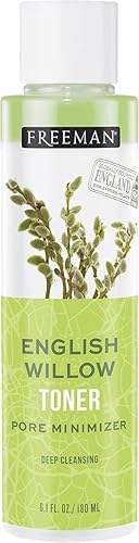 Freeman Exotic Blends Deep Cleansing English Willow Toner, Removes Makeup, Dirt, & Impurities, Clarifying Facial Toner, Pore-Minimizing, Hydrating