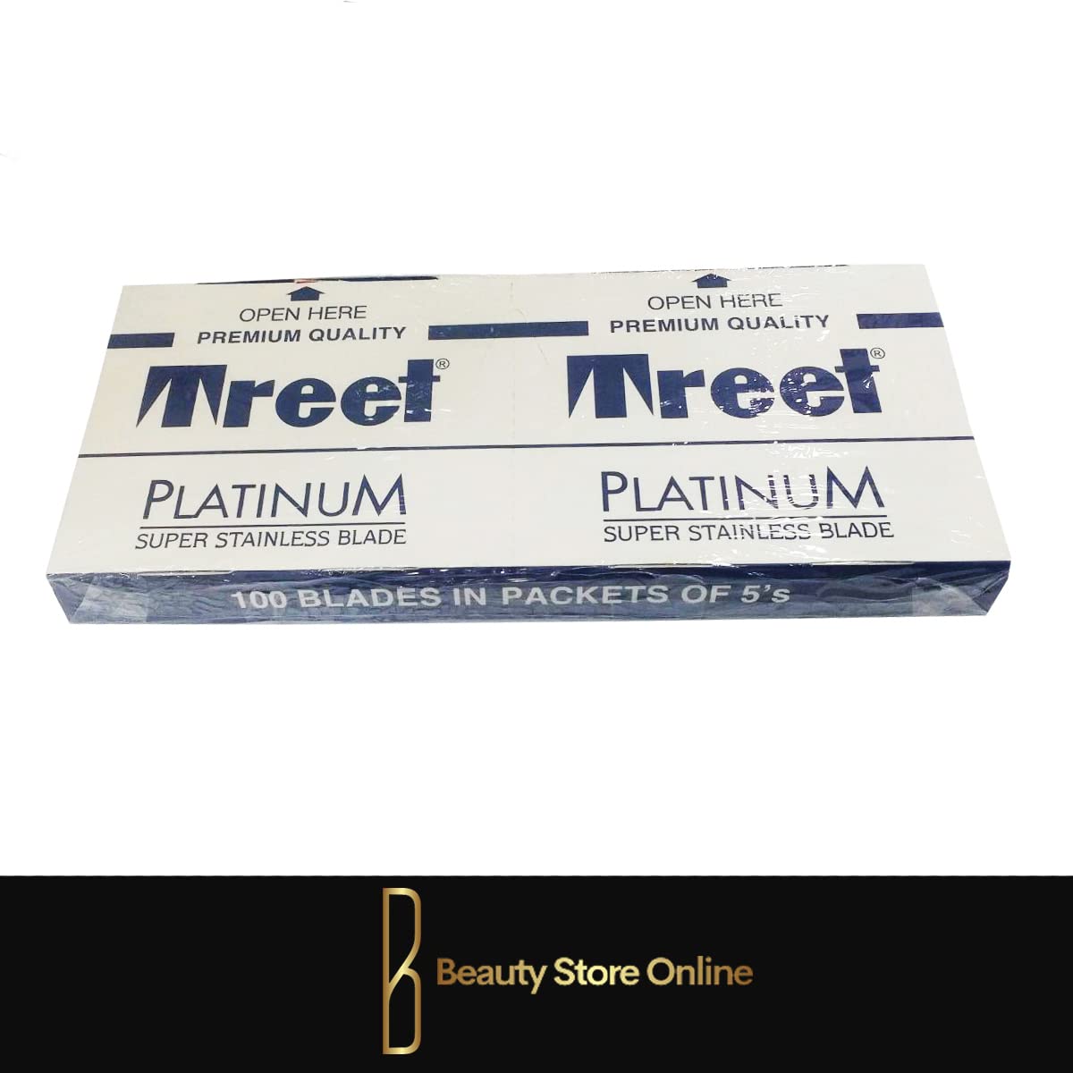 Treet Platinum Super Stainless Double Edge Razor Blades, (100 Blades) Beauty and Personal Care Treet