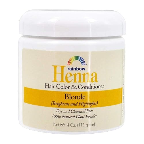 Rainbow Research Henna Botanical Hair Color and Conditioner, Blonde, 4 Ounce