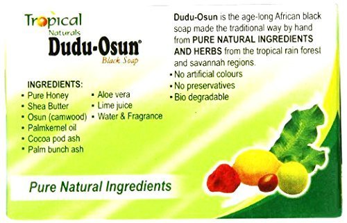 Dudu Osun Pure Organic African Black Soap 150g(Pack of 3) - Effective for Acne Treatment, Eczema, Dry Skin, Scar Removal, Dandruff, Pimples Mark