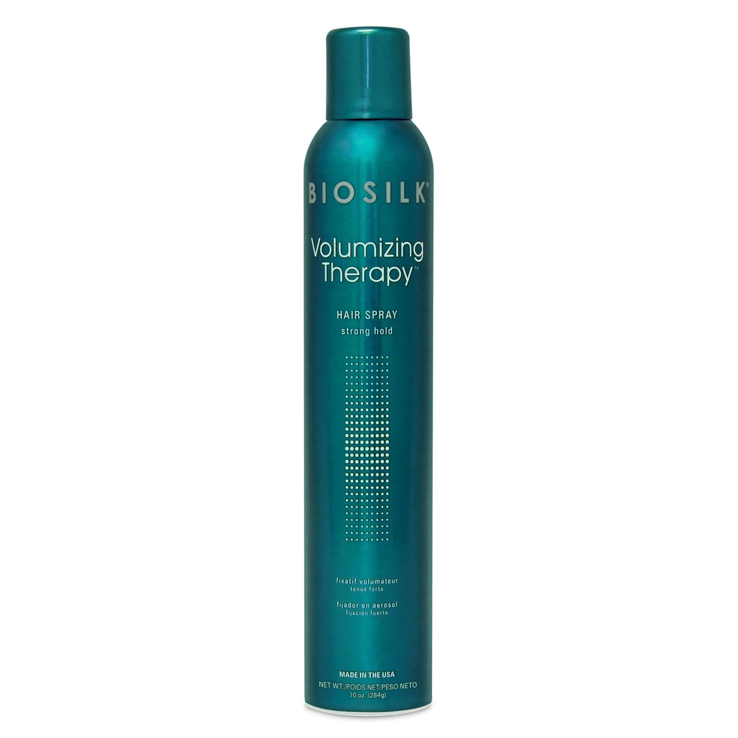 BioSilk Volumizing Therapy Strong Hold Hair Spray, Adds Volume, Strength & Shine, Long-Lasting Style, Silk & Rice Proteins, Sulfate-Free