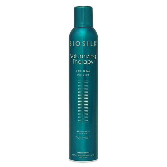 BioSilk Volumizing Therapy Strong Hold Hair Spray, Adds Volume, Strength & Shine, Long-Lasting Style, Silk & Rice Proteins, Sulfate-Free