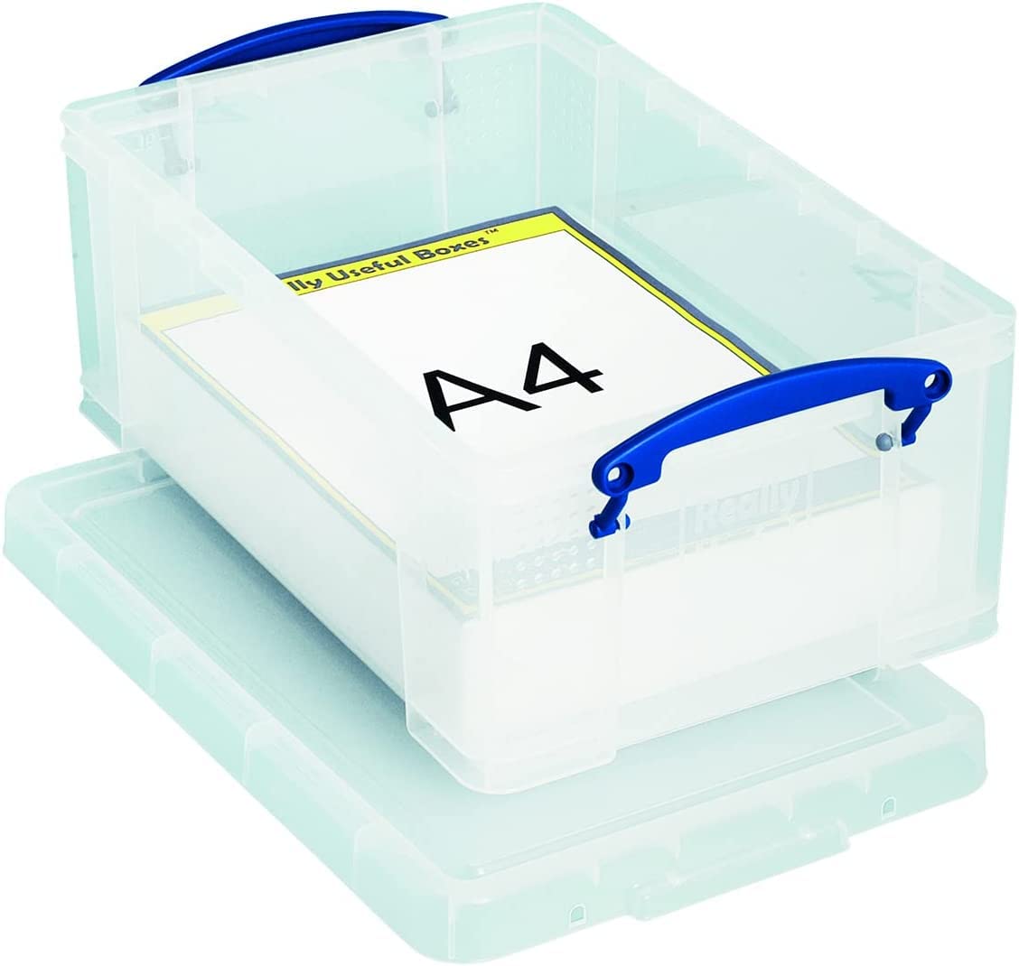 Really Useful Storage Box 9 Litre Pack of 2 - Color: Clear