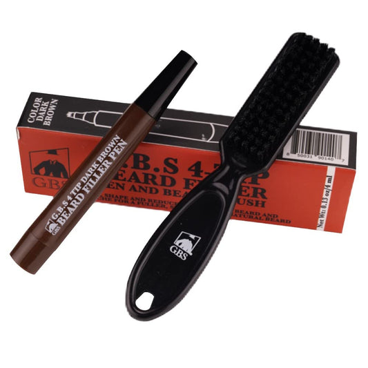 Beard Filler Pencil for Men Waterproof Beard Pen and Beard Brush Long Lasting Natural Look, Mustache Repair Shape, Define and Style Facial Hair (Brown Beauty and Personal Care G.B.S