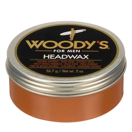 Woody's Headwax Styling Pomade for Men, Flexible Hold, High Shine, with Natural Beeswax, Non-stiff, Non-Sticky, Moldable, For all Hair Types