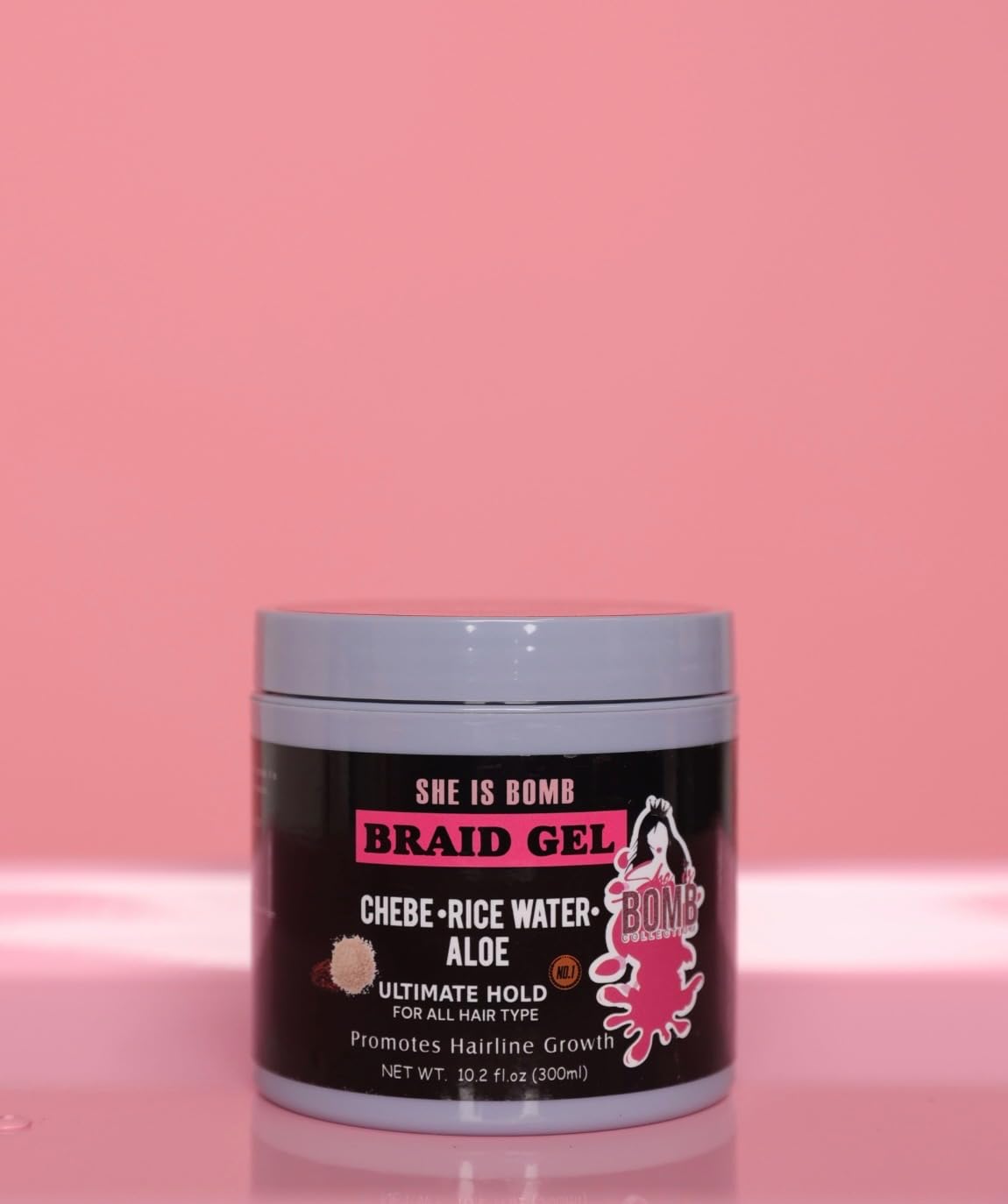 She Is Bomb BRAID GEL with CHEBE, RICE WATER, & ALOE 300ml