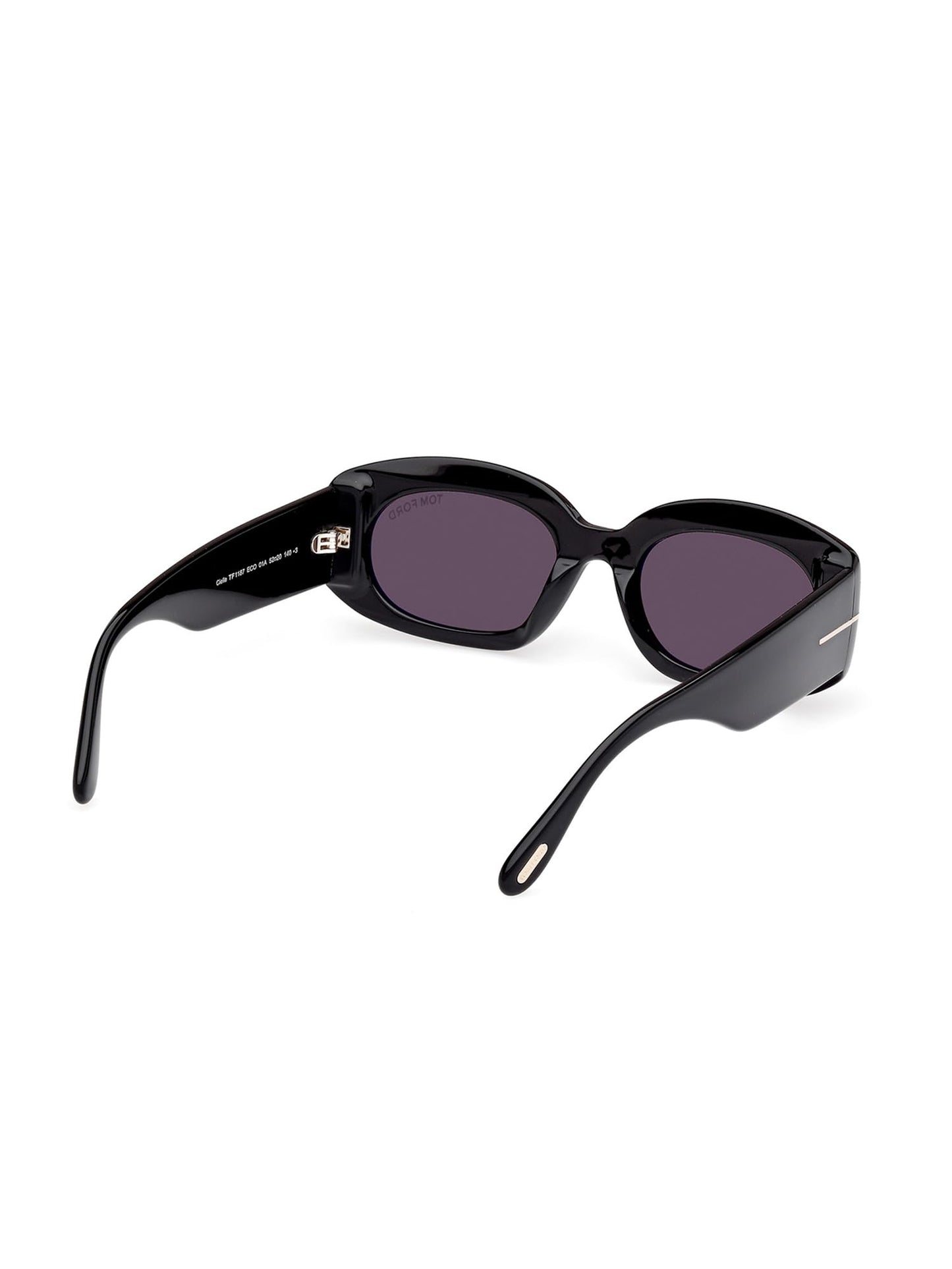 Tom Ford Cielle Smoke Oval Ladies Sunglasses FT1187 01A 52