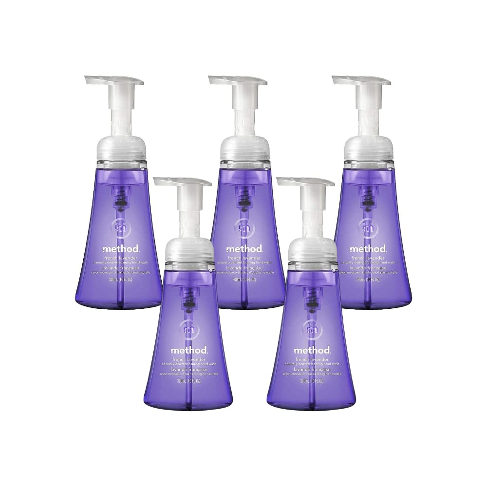 Method Foaming Hand Soap, French Lavender, 10 Fl Oz. (Pack of 5)