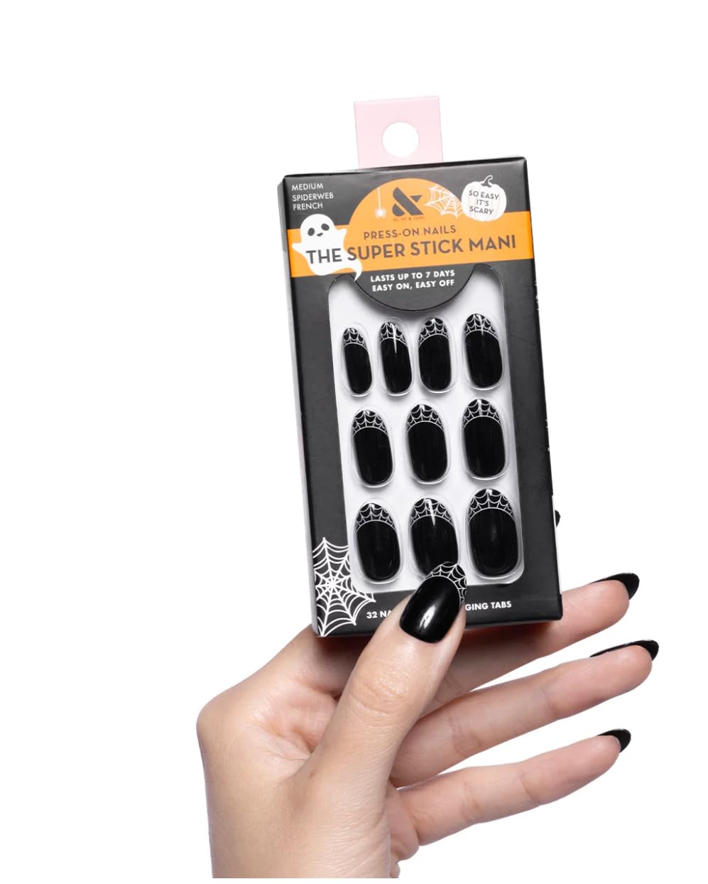 Olive & June Super Stick Mani Press-On Nails | Medium Oval |No Glue Needed | 32 Tab Nails, 16 Sizes, Last Up To 7 Days| Non-Toxic, Easy On-Off Beauty & Personal Care Olive & June