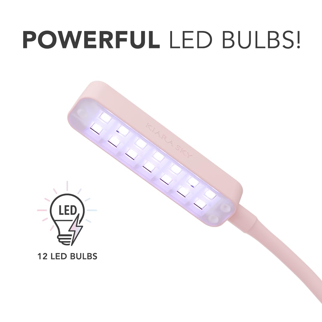 KIARA SKY Rechargeable Flash Cure LED Nail Lamp | Touch-Less Cordless Portable and Rechargeable Gooseneck Lamp for Gel Nails with Motion Sensor | LED Beauty & Personal Care KIARA SKY