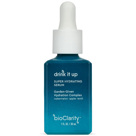 BioClarity Oil-Free Deep Hydrating Serum, 100% Vegan, Non-Toxic, Long-Lasting Hydration, With Vitamin E, Lentil & Watermelon, Lightweight Moisturizing