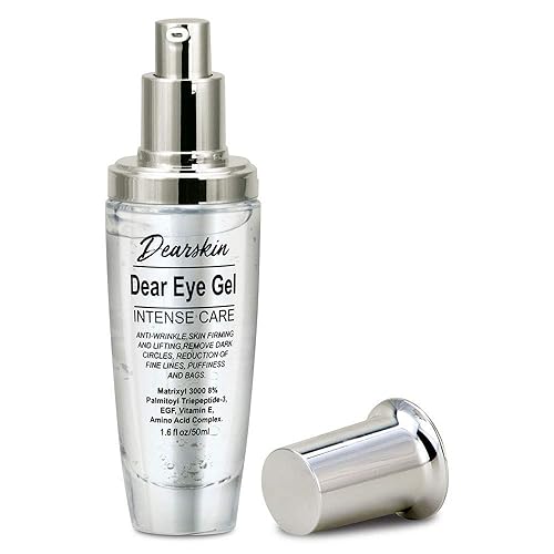 Dearskin Eye Gel Dark Circles and Puffiness, Soft & Smooth Eye Gel for Dark Circles and Wrinkles with Matrixyl 3000 8% Aloe Vera and Botanical