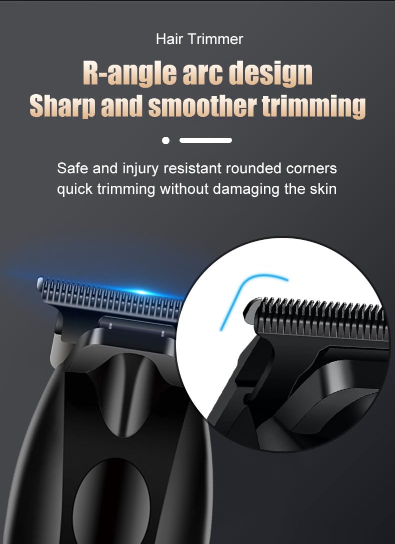 QDKVTNDJZ Professional Hair Clippers for Men, Cordless Hair Cutting, Beard Trimmer with LED Display and 3 Limit Combs, Rechargeable Electric Hair Beauty and Personal Care QDKVTNDJZ