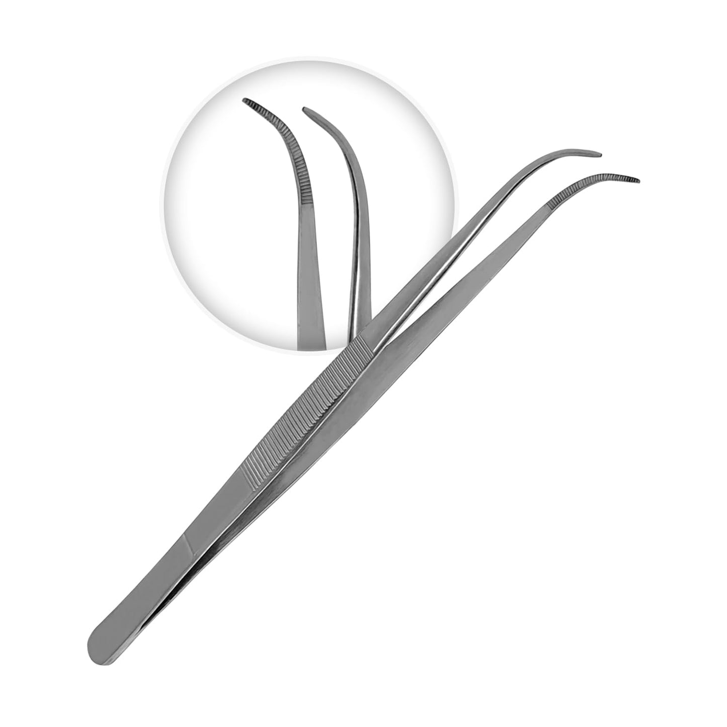 Splinter Forceps - Fine Point - Tweezers Stainless Steel Straight & Curved (Curved 6") Beauty and Personal Care SURGICAL ONLINE