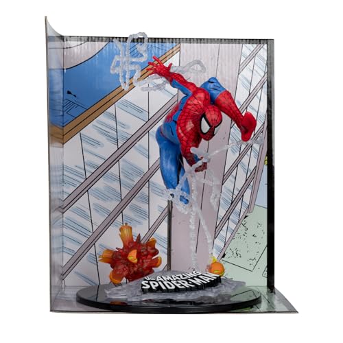 McFarlane Toys - Marvel Spider-Man 1:10th Scale Collectible with Scene (The Amazing Spider-Man #302)
