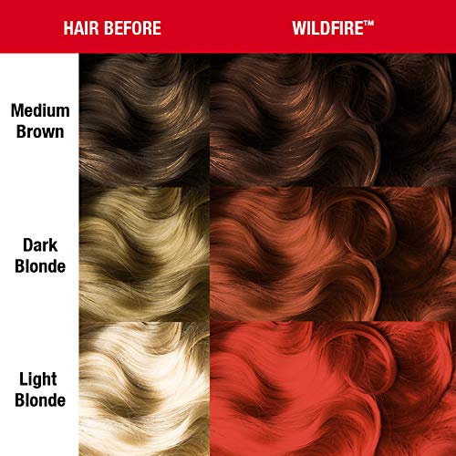 MANIC PANIC Classic Wildfire Semi Permanent Hair Color - Hot Reddish Orange Hair Dye for Women & Men That Lasts 4-6 Weeks - Vegan, Ammonia