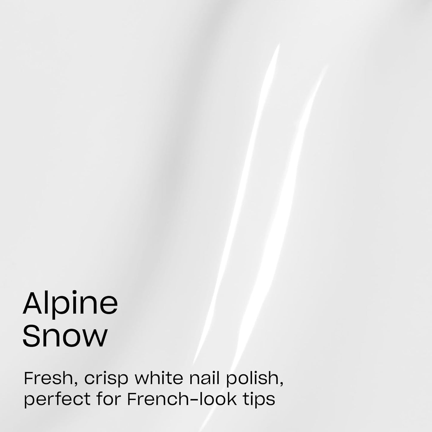 OPI Nail Lacquer Alpine Snow | Opaque Soft White Crème Chip Resistant Nail Polish | Fast Drying, Streak Free