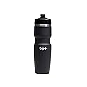 Bivo Trio 21oz Insulated Stainless Steel Bike Water Bottle - for Cycling - Fits Most Cages, Dishwasher Safe - Keeps Drinks Cold 12+ Hours - Black