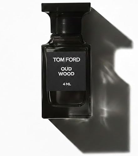 Tom Ford Oud Wood Eau de Parfum 4ml Mini Splash Bottle | Unisex Travel Size EDP Miniature | Oud, Sandalwood, Cardamom, Amber, Tonka 0.14 Fluid Ounces