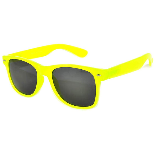 OWL Classic Vintage Smoke Lens Sunglasses Yellow Frame Ladies glow in the dark