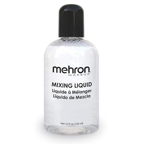 Mehron Makeup Mixing Liquid | Water Resistant For All Day Wear | Multi-Use Makeup Transformer | Eyeliner Mixing Medium | Clear 4.5 fl oz (133 ml)