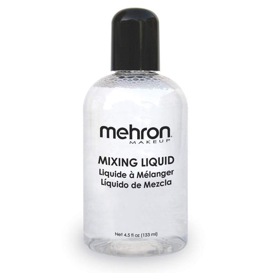 Mehron Makeup Mixing Liquid | Water Resistant For All Day Wear | Multi-Use Makeup Transformer | Eyeliner Mixing Medium | Clear 4.5 fl oz (133 ml)