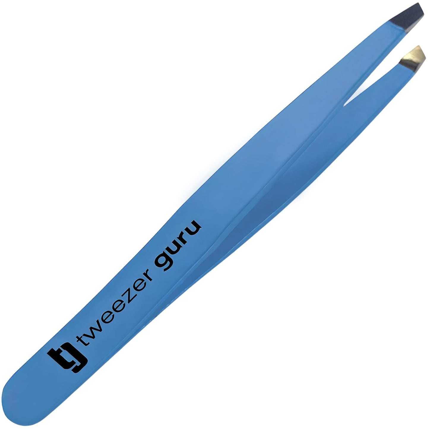 Tweezer Guru Tweezers for Women - Slant Pointed Precision Tweezers for Eyebrows & Ingrown Hair Removal - Blackhead and Splinter Tweezer with Sharp