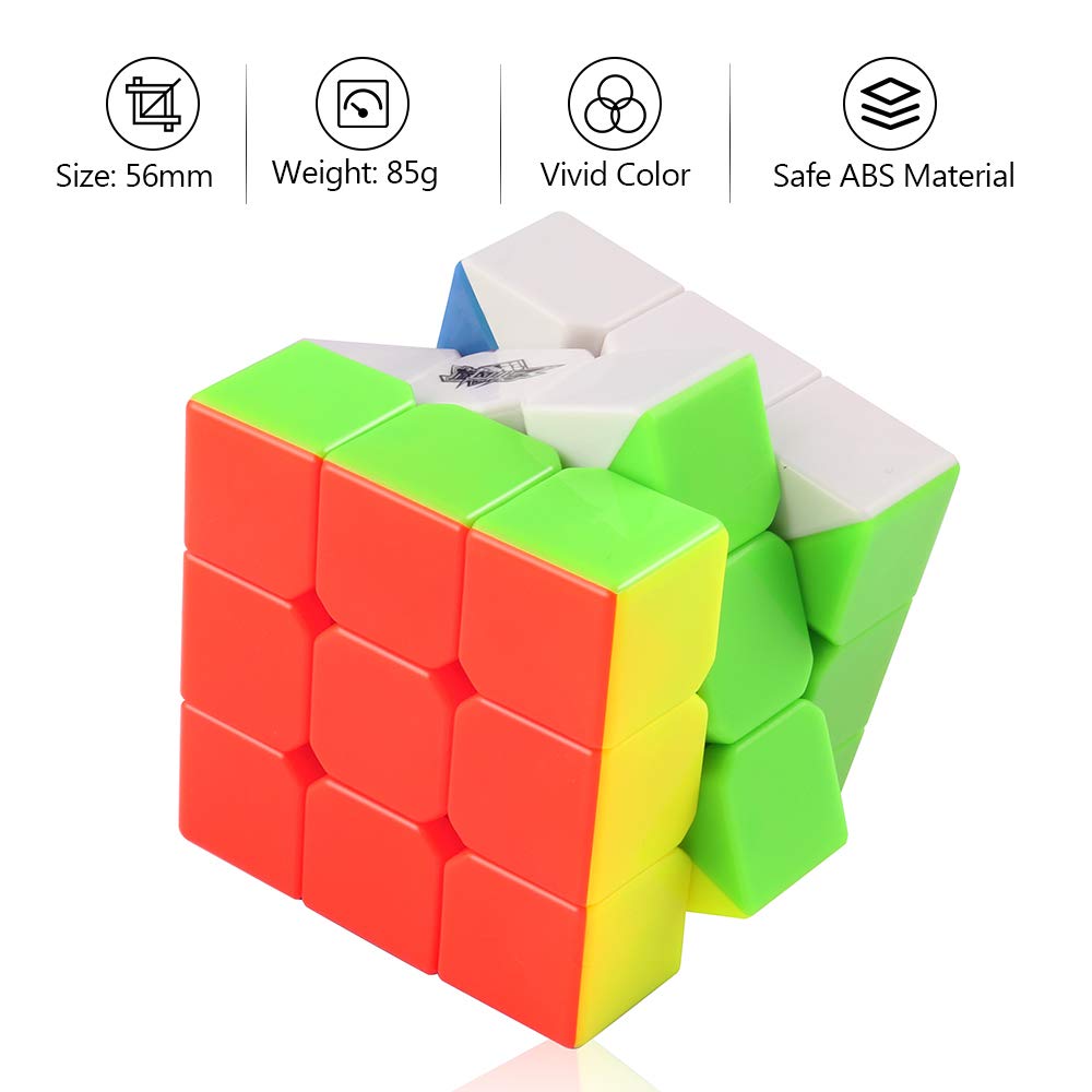 D-FantiX Cyclone Boys 3x3 Speed Cube Stickerless Magic Cube 3x3x3 Puzzles Toys (56mm)