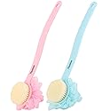 Tbestmax Loofah Back Scrubber Long Handle Shower Body Brush with Soft Mesh Sponge for Women Skin Exfoliating Bath, Massage