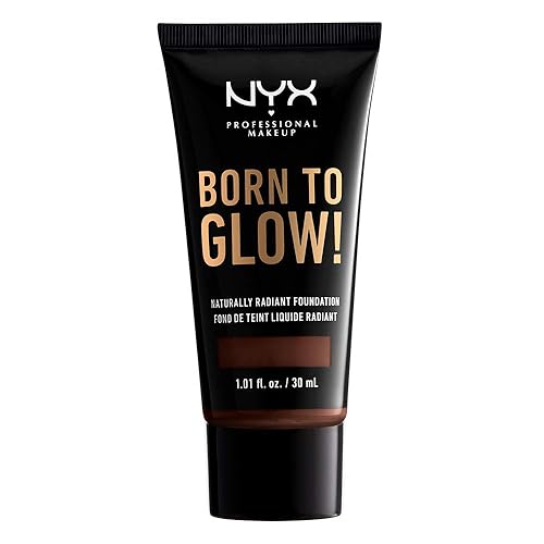 NYX PROFESSIONAL MAKEUP Born To Glow Naturally Radiant Foundation, Medium Coverage - Deep Espresso