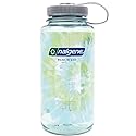 Nalgene Sustain Tritan BPA-Free Water Bottle Made with Material Derived from 50% Plastic Waste, 32 OZ, Wide Mouth, Tie-Dye Seafoam