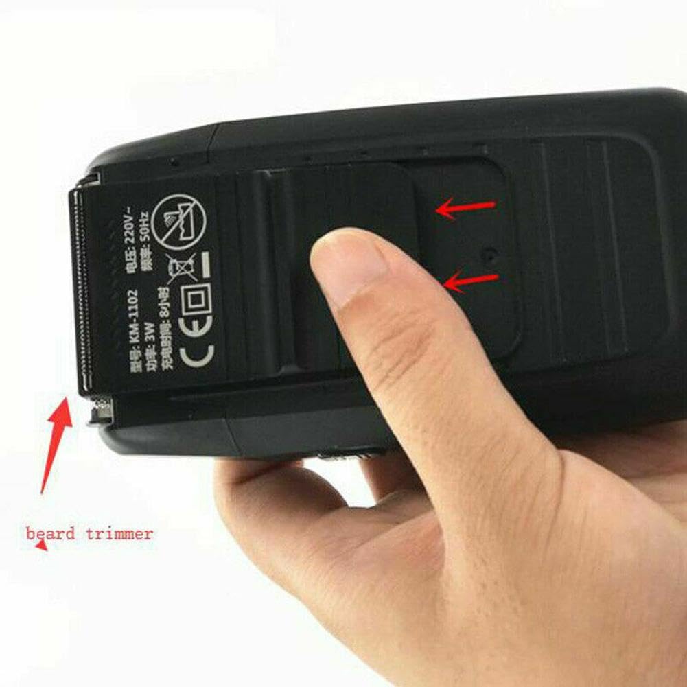 1 Set Rechargeable Metal Men Electric Razor Shaver Twin Blade Beard Razor Face Care Trimmer Parts US Beauty and Personal Care MOOKEENONE