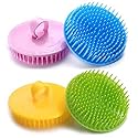 Aroveea Hair Scalp Brush Dandruff Cleaning Brush Shower Scalp Shampoo Brush Scalp Massager Pack of 4(Blue,Green,Yellow,Pink)