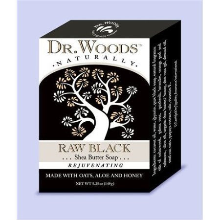 Dr Woods Bar Soap Raw Blk Size 5.25z Dr Woods Bar Soap Raw Blk 5.25z