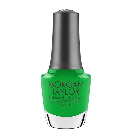 Morgan Taylor Nail Lacquer (Go For The Glow) Lime Green Professional Lacquer, Vibrant, Chip-Resistant, Fast-Drying, Long-Lasting, High-Shine, Perfect Beauty & Personal Care Morgan Taylor