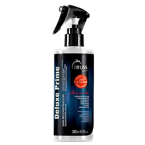 TRUSS Deluxe Prime Hair Treatment - Anti Frizz Heat Protectant Spray + Hair Primer - Nourishes, Detangles + Provides Thermal Protection Before Heat