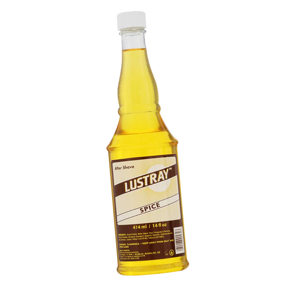 Clubman Lustray Spice After Shave Lotion - Refreshing & Soothing After Shave Lotion for Men, Long-Lasting Scent, Ideal for Sensitive Skin, 14 oz