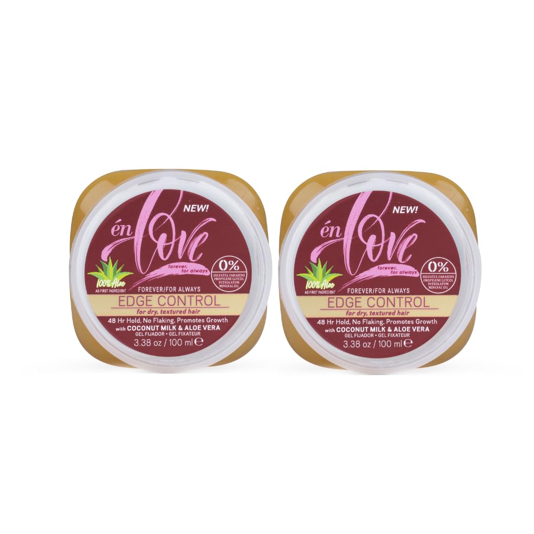 én Love Forever for Always Edge Control Hair Gel with Natural Coconut Milk, Pure Aloe Vera and Argan Oil | 48 Hours Extra Hold Pomade | Promotes