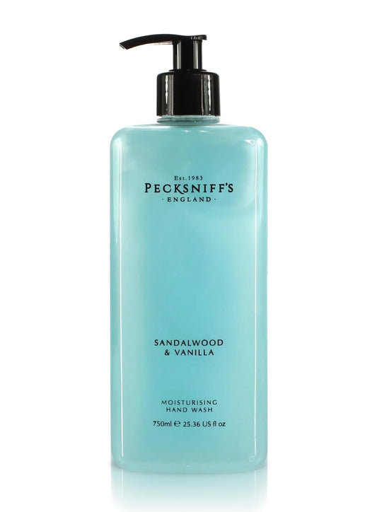 Pecksniff's Classic Sandalwood & Vanilla Scented Moisturizing Hand Wash | 750ml, 25.3 Fl oz