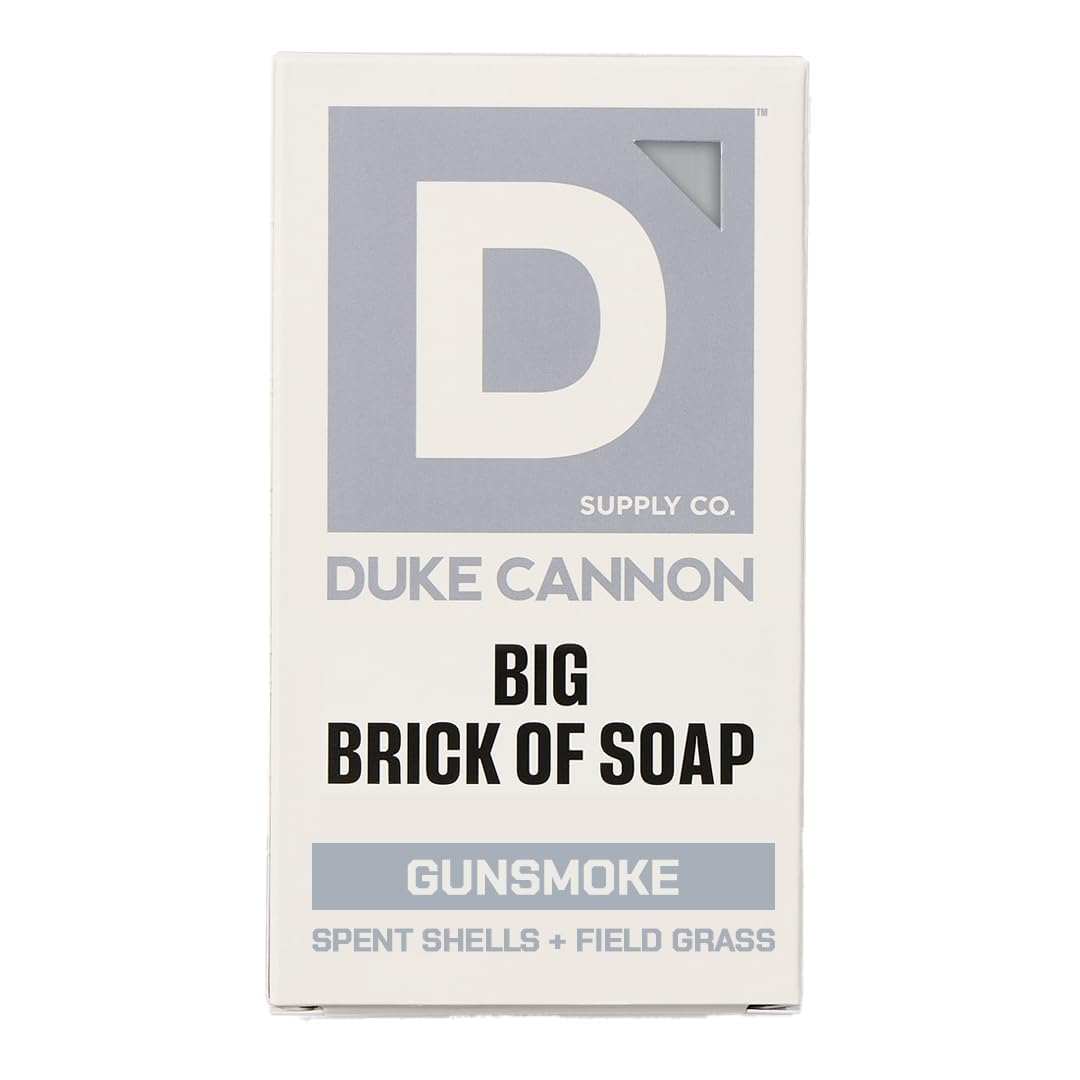 Duke Cannon Supply Co. Extra Large Bar Soap - Men's Natural Bar Soap with a Masculine Scent - Spent Shells + Field Grass - Body Soap for Men - All