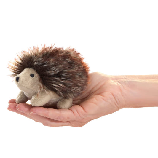 Folkmanis Mini Hedgehog Finger Puppet, Brown, 1 EA