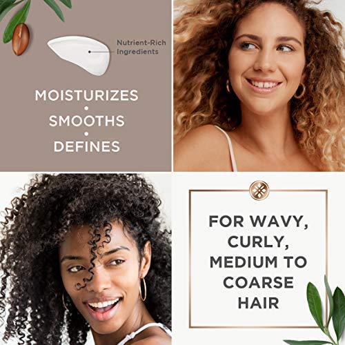 Argan Magic Defining Curl Cream - Enhances Waves & Curls While Adding Definition | Conditions, Detangles, Reduces Frizz | Enriched with Biotin |
