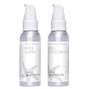Eco-Friendly Face Wash and Face Moisturizer Set - Sensitive Skin, 2.7 oz (Refillable Bottle with Pump)