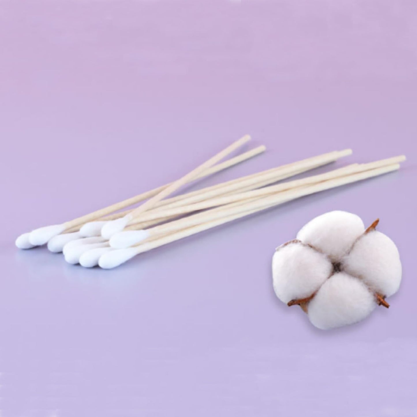 RIKWOG 200 Pcs Cotton Swabs, 6 Inch Long Ear Buds with Extra Long Wooden Handle Ear Picks for Cleaning, Jewelry, Polishing, Makeup, Dogs Beauty and Personal Care RIKWOG