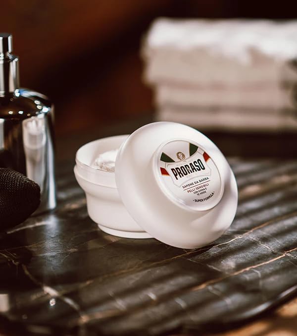 Proraso Shaving Soap - Oatmeal & Green Tea - Nourishing & Gentle Formula Shave Soap in a Bowl for Sensitive Skin - Premium Italian Shaving for Men Beauty and Personal Care Proraso